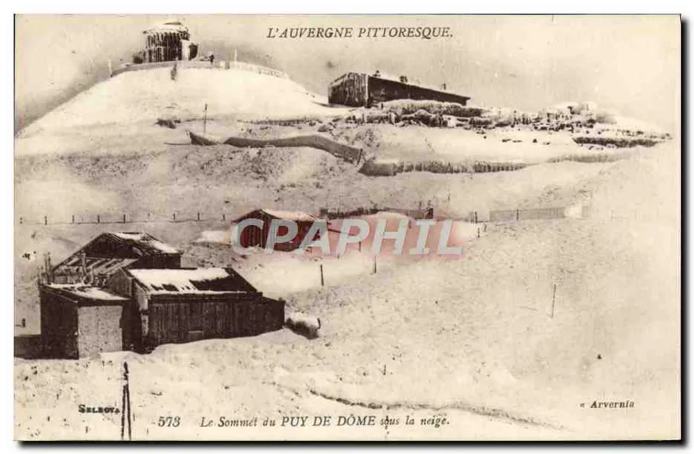 Der Gipfel des PUY DE DÔME unter Schnee — pittoreske Auvergne — Sèlrota n°578 - Vorderseite