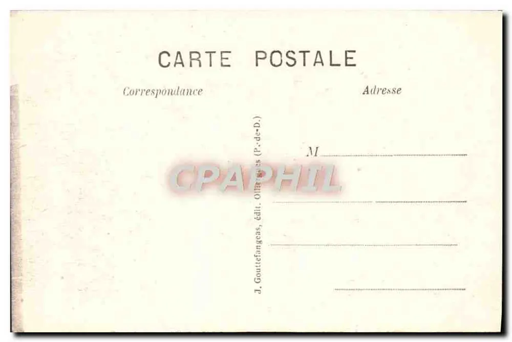 Cume do PUY DE DOME — (1465 m. de altitude) — G. d'O. 1126 - Verso
