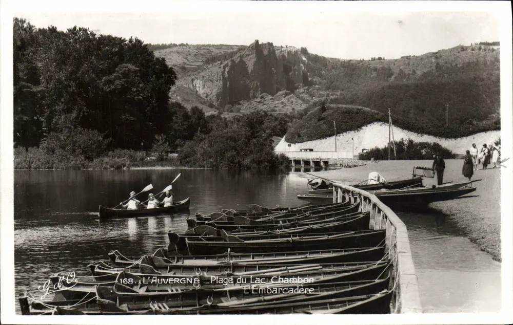 Auvergne — Strand am See Chambon — Der Steg - Vorderseite
