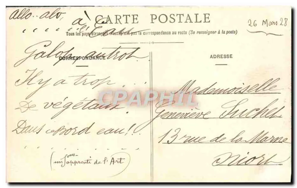 Bordeaux — La Rivière au Parc Bordelais — éditeur non identifié, n°2 - Verso