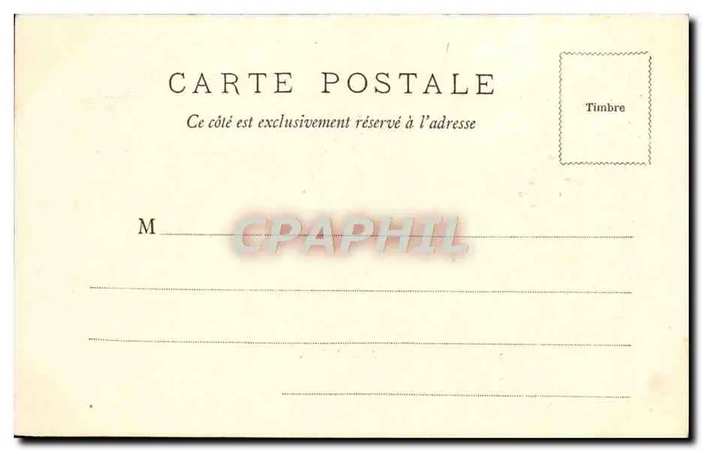 Bordeaux — Hotel de Ville — W. F. Déposé - Verso
