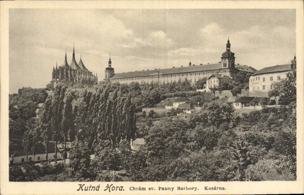 Kutná Hora — Château de la Vierge Barbe, Kasárna — éditeur Osography, n° 4497/5 - Recto