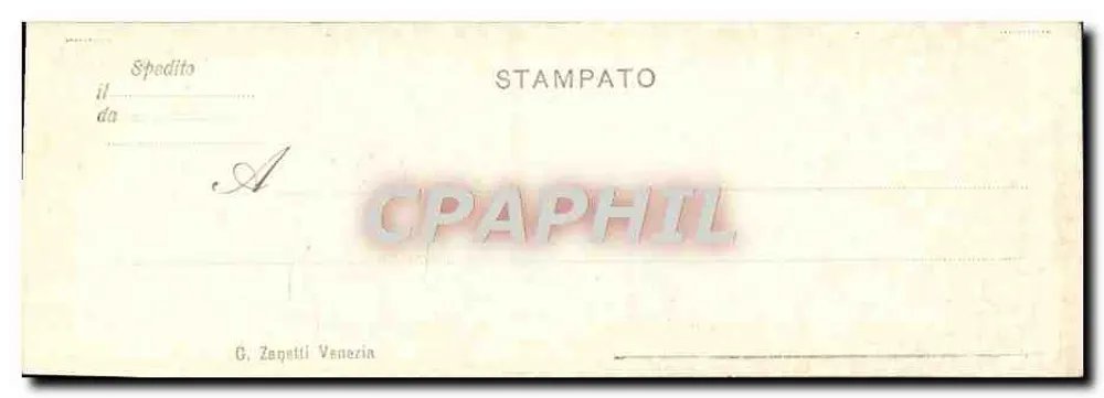 Bacino S. Marco e Vaporetto — Vénétie — G. Zapetti, N. 4 - Verso