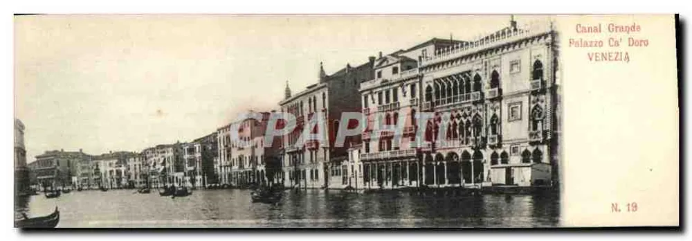 Canal Grande Palazzo Ca' d'Oro VENEZIA — N. 19 — editor G. Zanetti Venezie - Frente