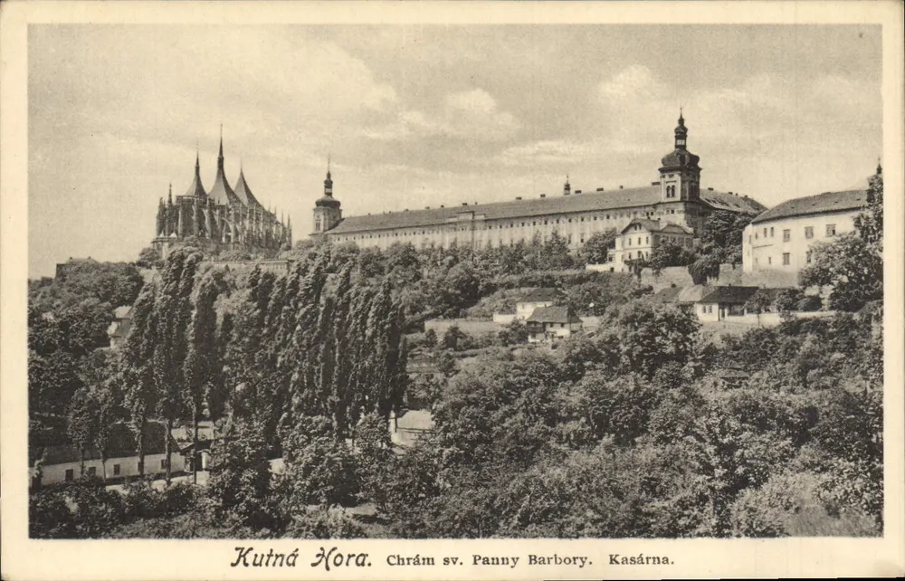 Kutná Hora — Schloss der Jungfrau Barbe, Kasárna — Verlag Niografi - Vorderseite