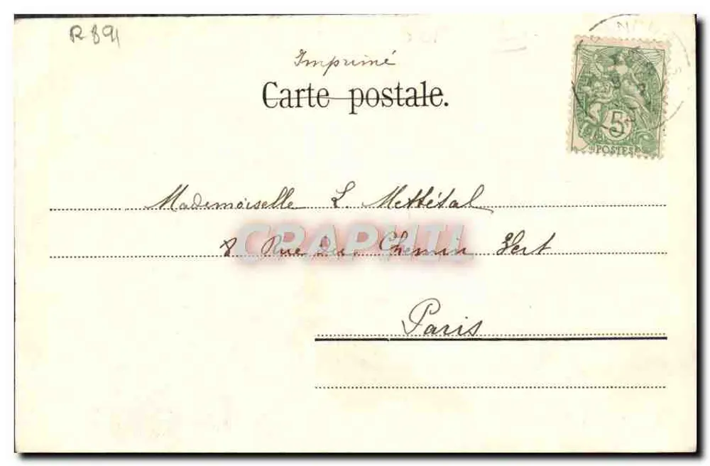 Menina sentada em uma cadeira — Attrapons les ... — A. B. Paris, No. 3 - Verso