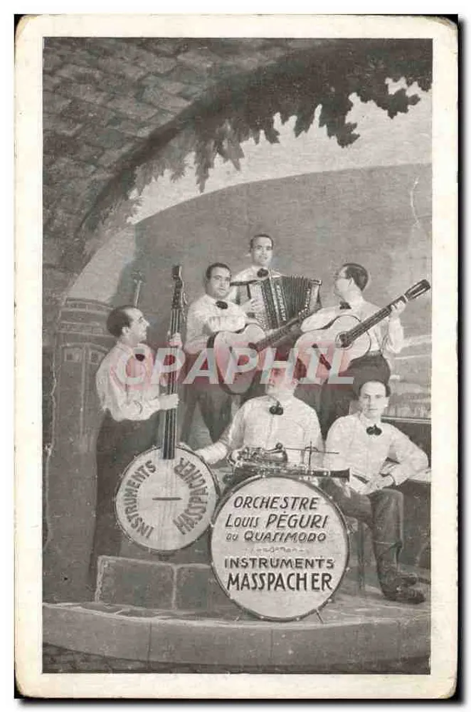 Orchester Louis Péguri — Konzert unter einer Arkade — Verlag Instruments Masspacher - Vorderseite