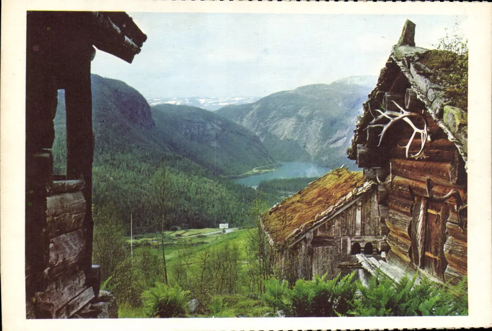 Ansicht des Setesdalen-Tals — Huldreheimen-Museum, Bykle — Verlag Eberth B. Oppi A/S, Nr. 1/69 - Vorderseite
