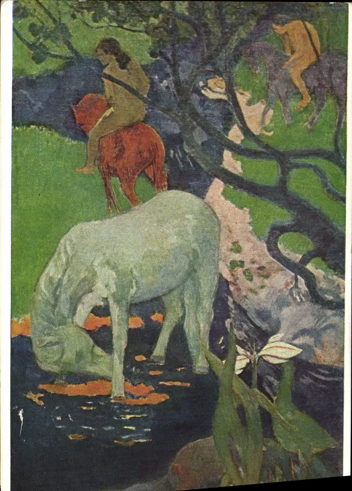 Le cheval blanc — Paul Gauguin (1848-1903) — Éditions Nomis, Paris - Recto