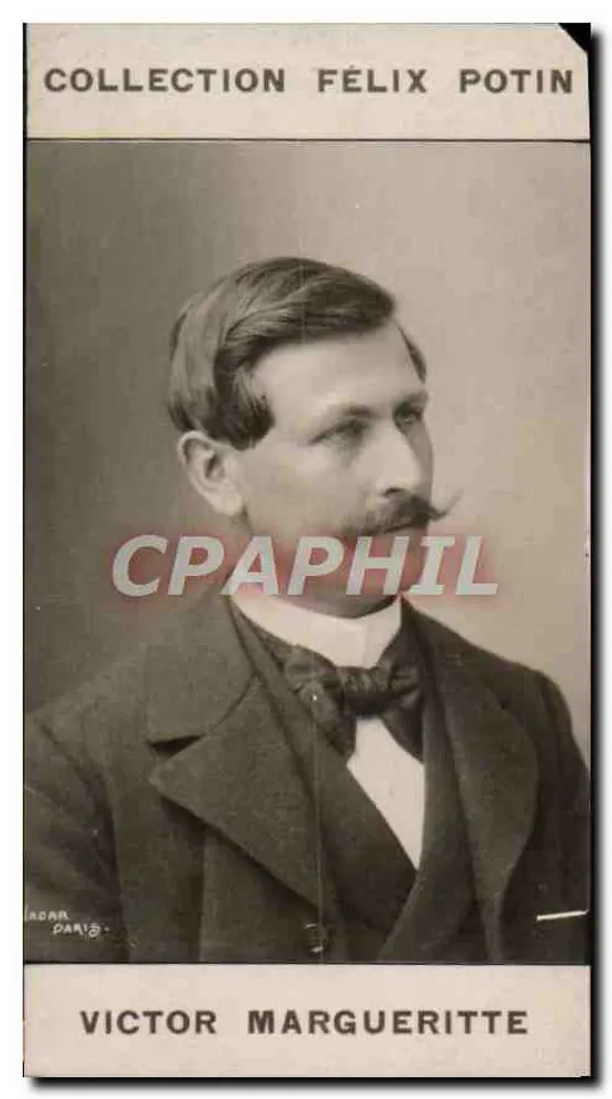 Victor Margueritte — portrait en buste — Collection Félix Potin, imprimé sur la carte - Awers