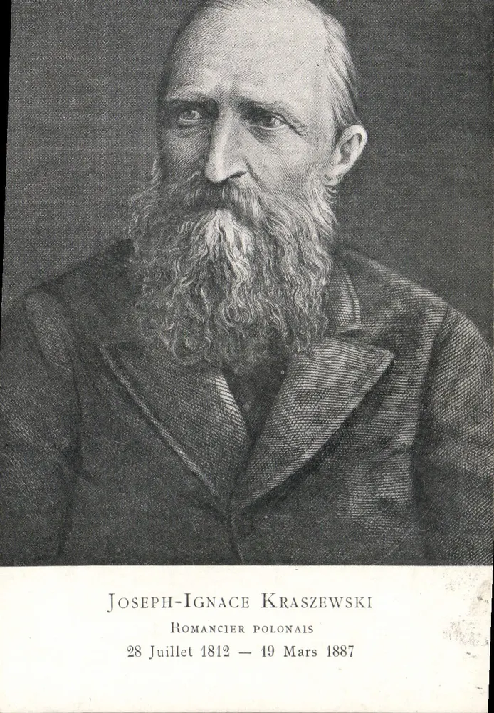 Joseph-Ignace Kraszewski — polnischer Schriftsteller — 28. Juli 1812 — 19. März 1887 - Vorderseite