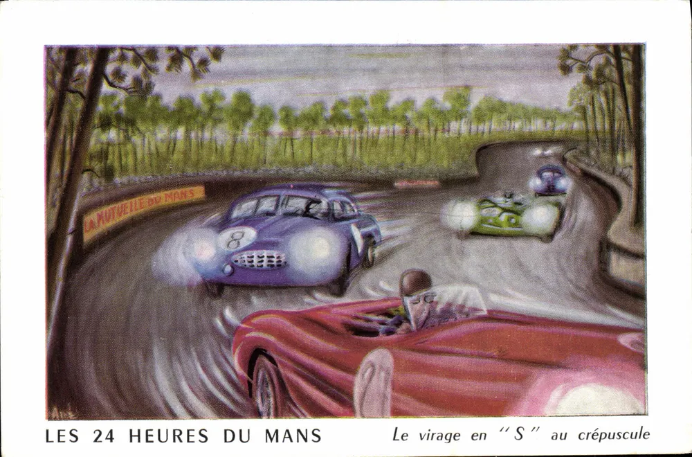 Die 24 Stunden von Le Mans — Der "S"-Kurvenwechsel bei Dämmerung — La Mutuelle du Mans - Vorderseite