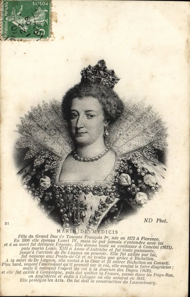 Marie de Médicis — Historisches Portrait — ND Fotografie Nr. 21 - Vorderseite