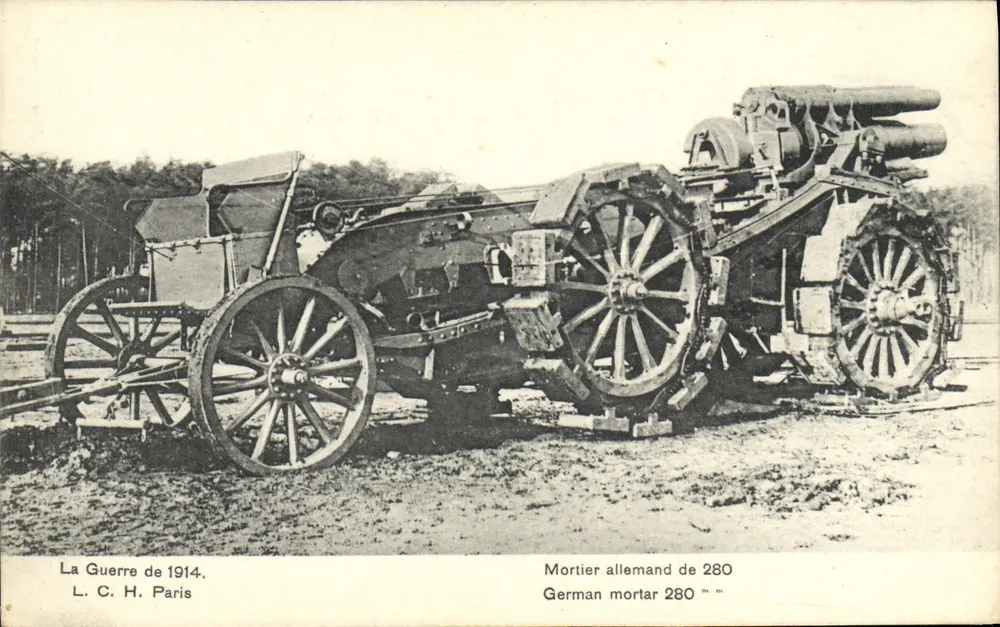 Deutscher 280-mm-Mörser — Krieg 1914 — L. C. H. Paris - Vorderseite