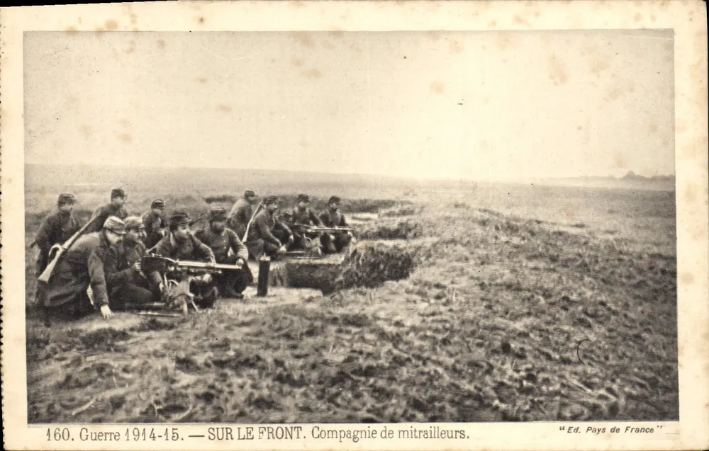 Maschinengewehr-Abteilung — Auf dem Front — Verlag Pays de France, Nr. 160 - Vorderseite