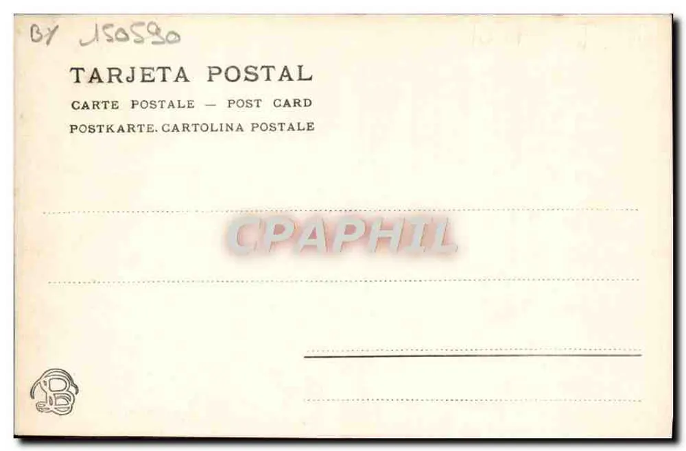 Corrida byków — Citando para picar — wydawca B. J. 50590 - Rewers
