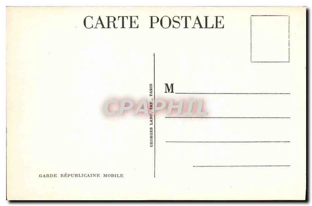 Mobile Republikanische Garde — Parade in Paris — Georges Lang, Paris - Rückseite