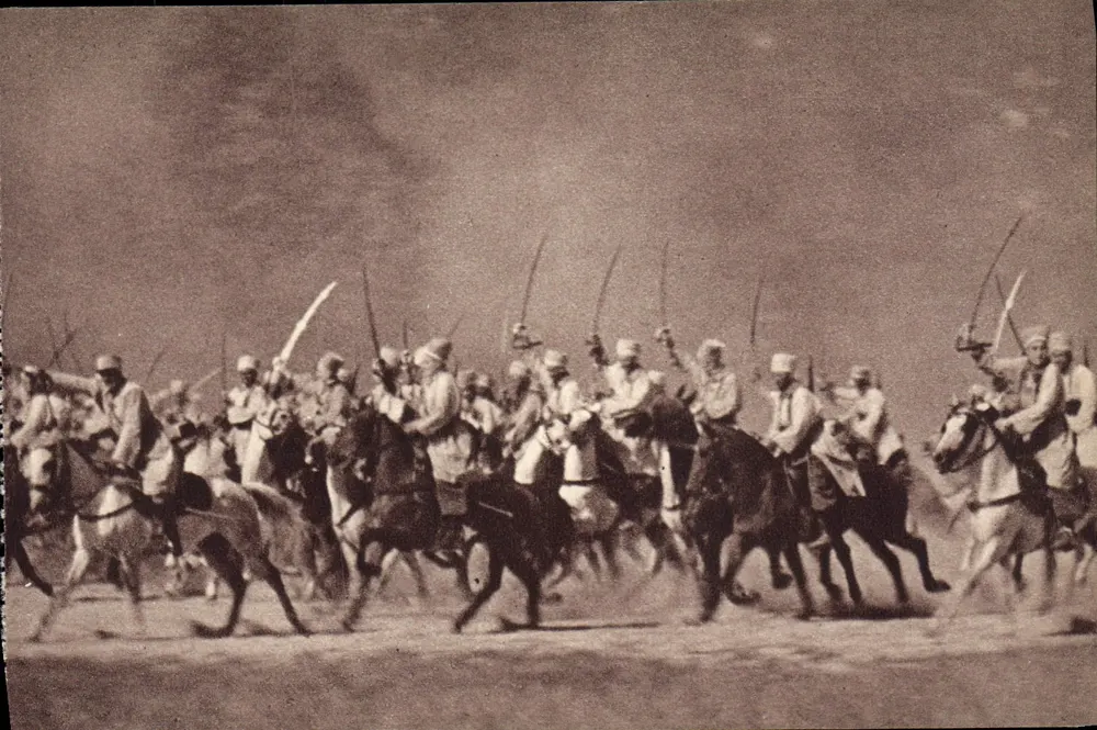 Carga de cavalaria — Editor Georges Lang, Paris — Número de série não visível - Frente