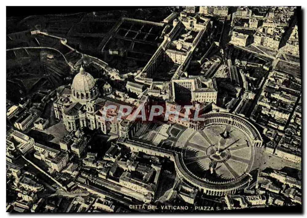 Vatikanstadt - Piazza S. Pietro — Luftaufnahme — unbekannter Verlag, Seriennummer nicht sichtbar - Vorderseite