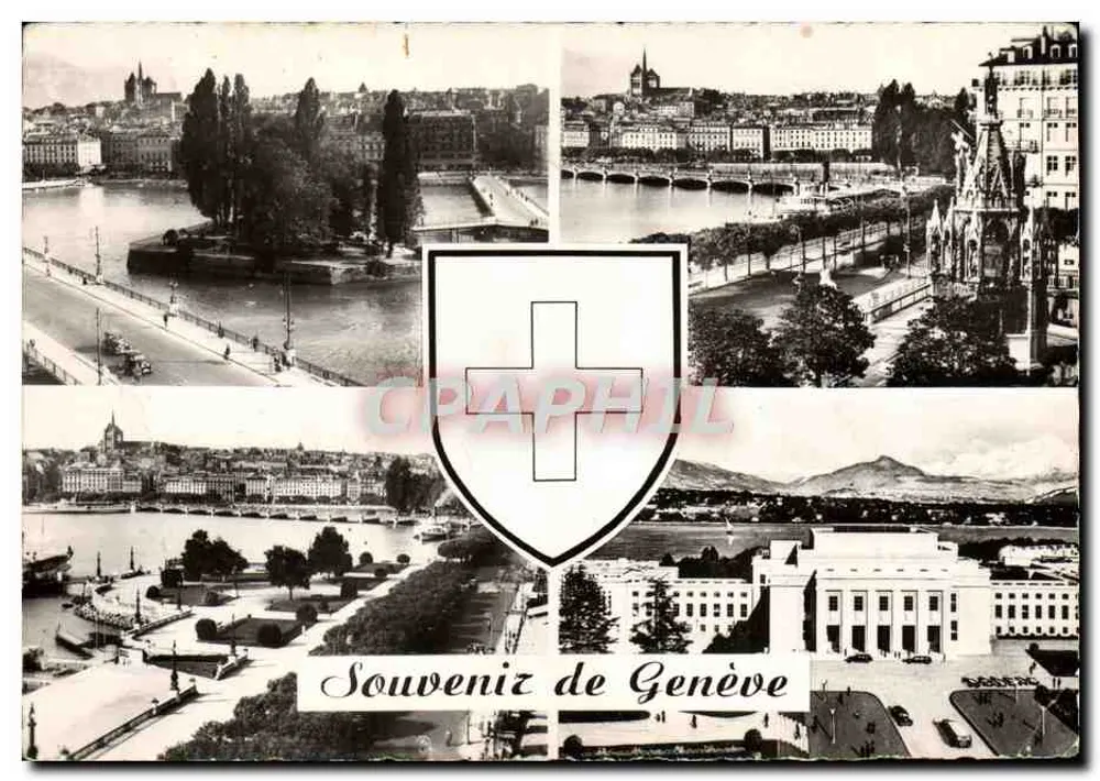 Genewa — panorama — Cie des Arts Photographiques - Awers