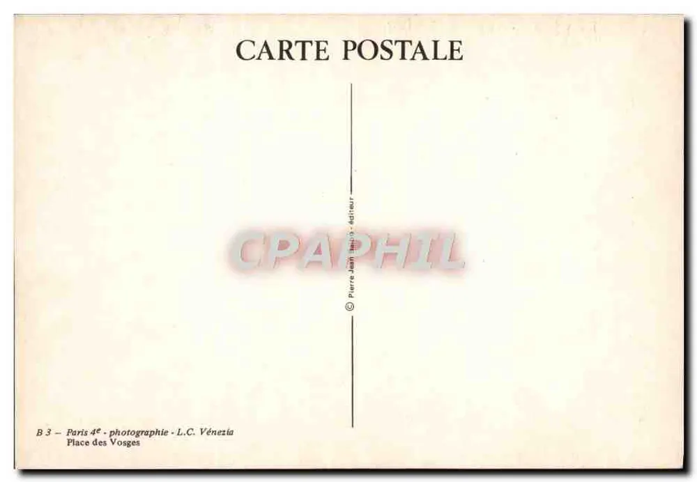 Pigeon en vol — Paris — éditeur L.C. Vénezia - Verso
