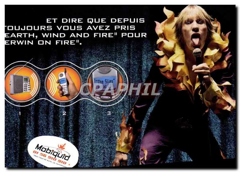 Cantor em traje de fogo — Mobiquid — editor Mobiquid - Frente