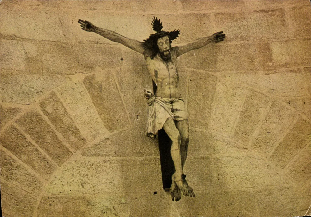Christus aus Holz des 17. Jahrhunderts — Geschenk von Österreich — Fondation Cziffra, Senlis - Vorderseite