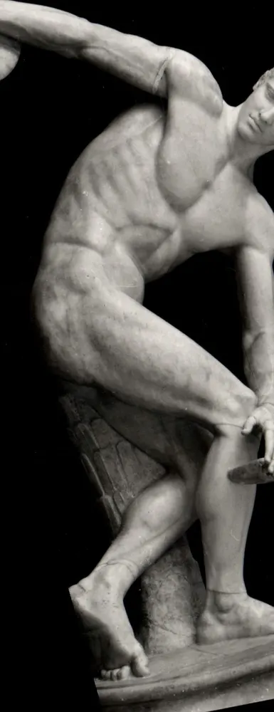 Atleta em mármore — escultura clássica — E. Richter-Fotografia, n° 1261 - Frente
