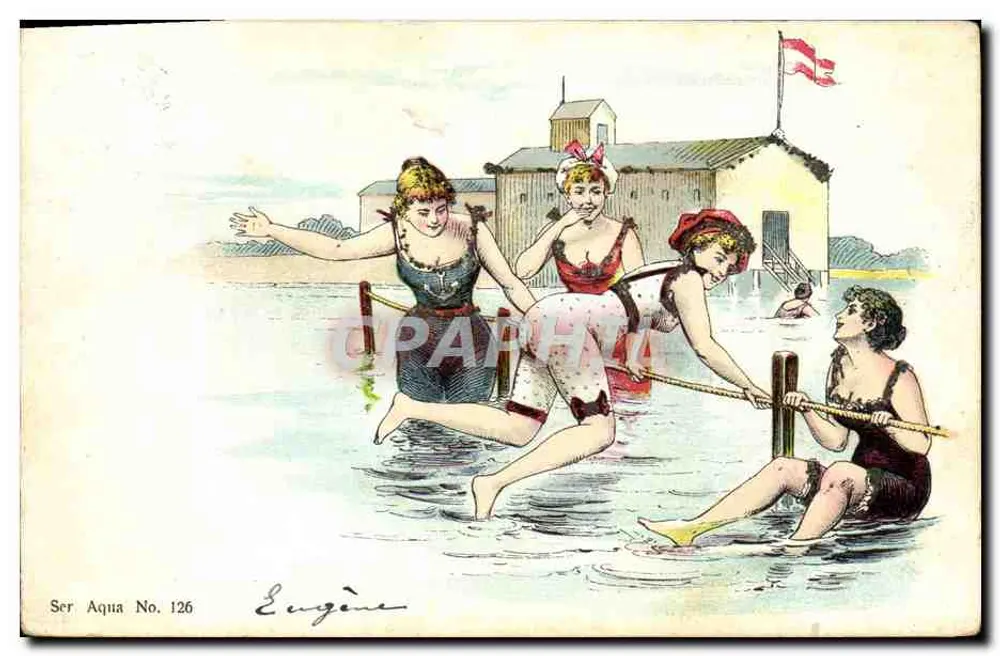 Frauen im Badeanzug — SchwimmSzene — Ser Aqua Nr. 126, Eugène - Vorderseite