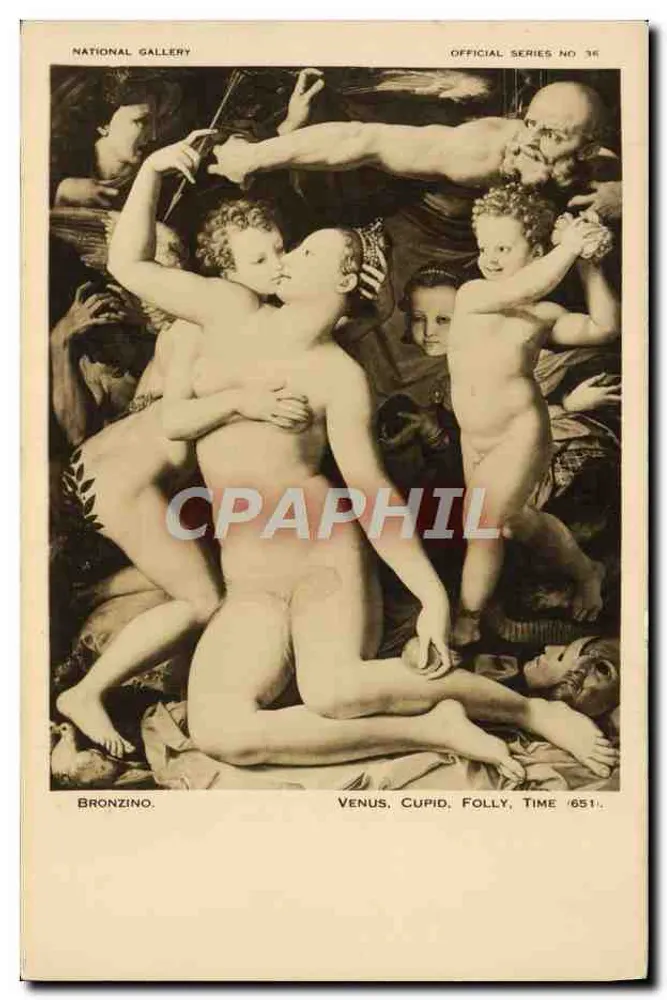 Venus, Cupido, Torheit — Bronzino — National Gallery, offizielle Serie Nr. 36 - Vorderseite