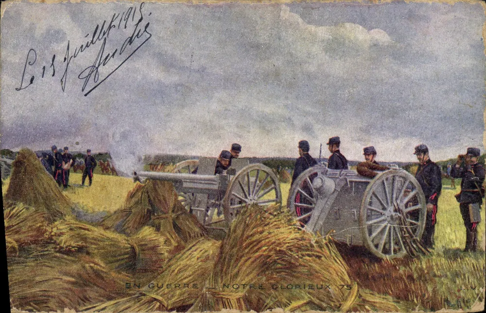 Im Krieg — Unser glorreicher 75 — J.L.V. - Vorderseite