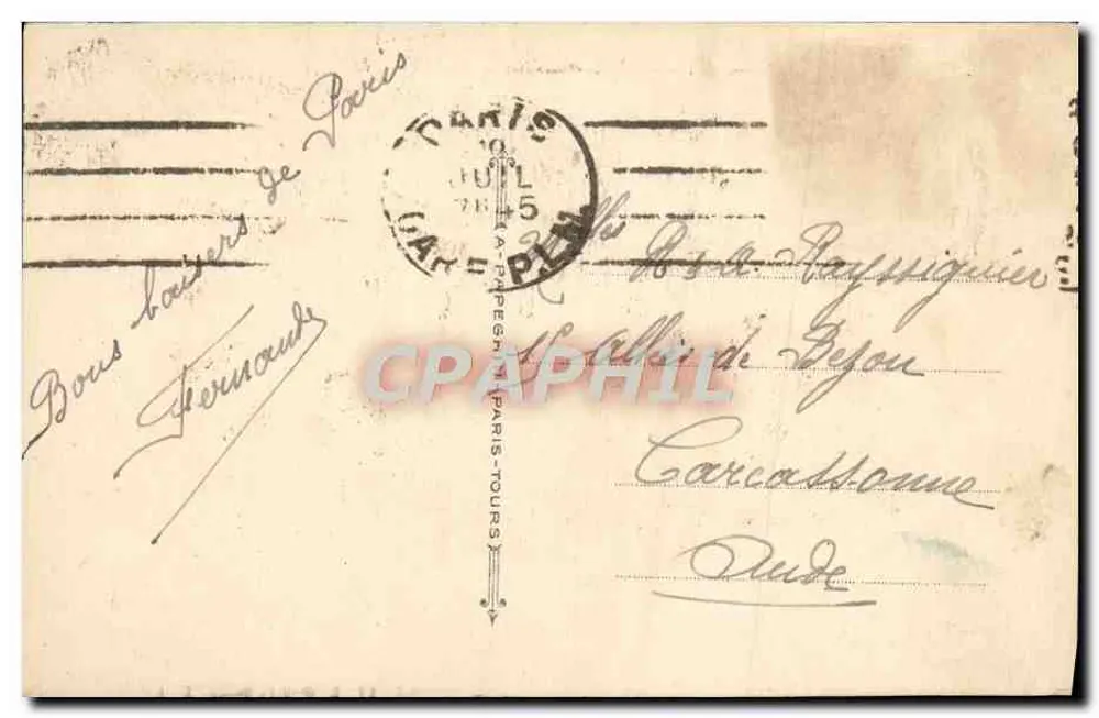 Coluna Vendôme — Paris — A.P. n°108 - Verso