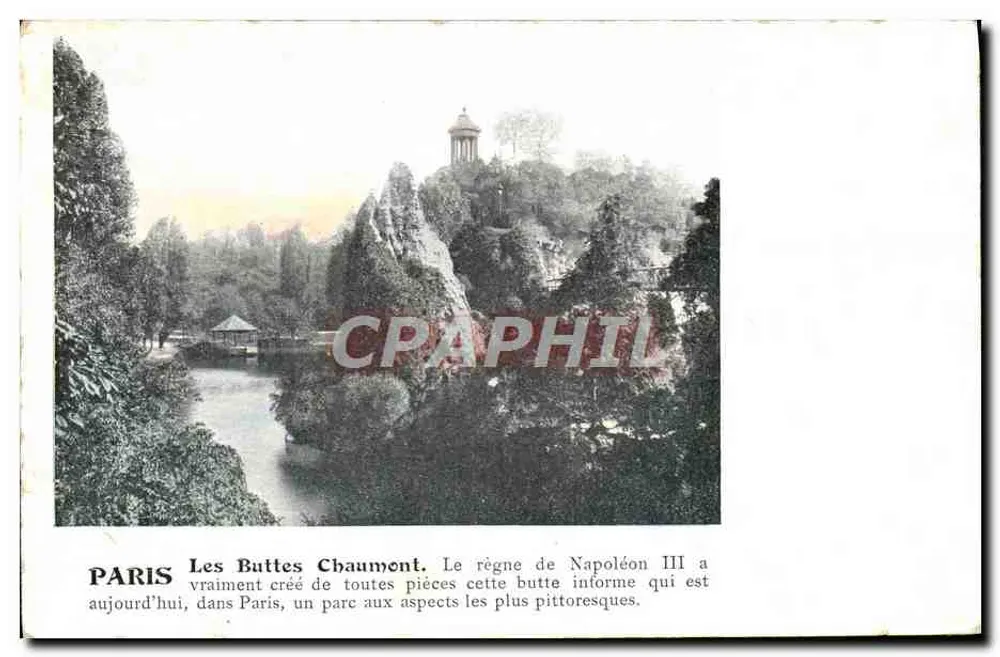 Paris - Les Buttes Chaumont — editor desconhecido, número de série não visível - Frente