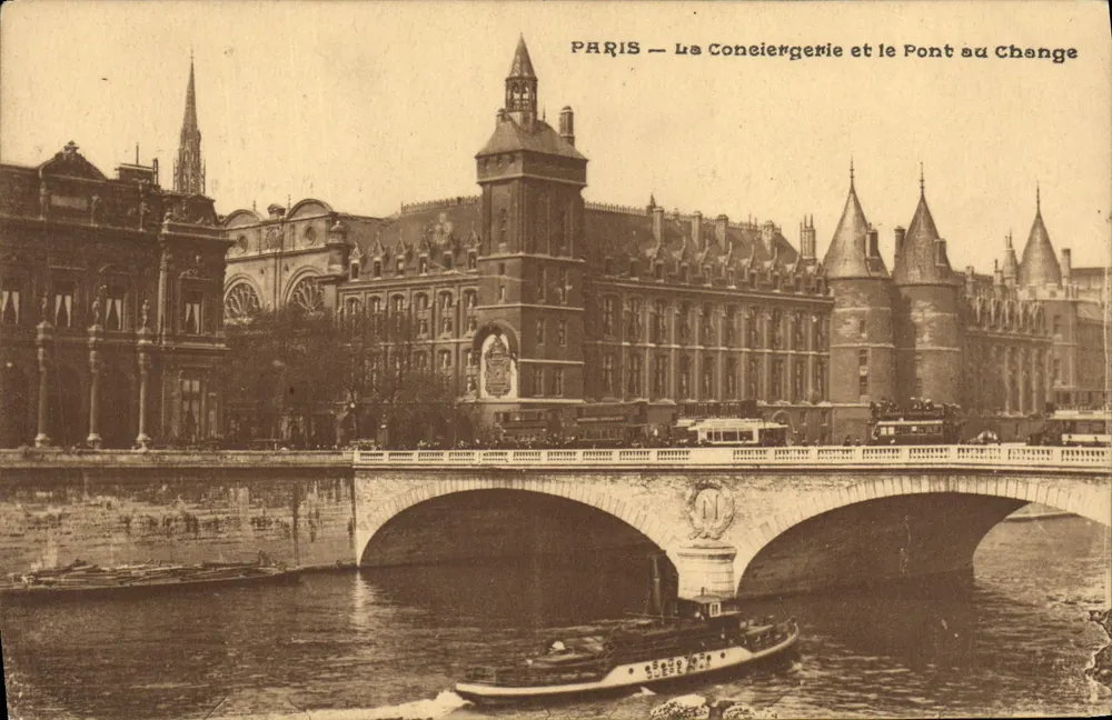 Paris — Die Conciergerie und der Pont au Change — Verlag E. D. Verballes, Nr. 1 - Vorderseite