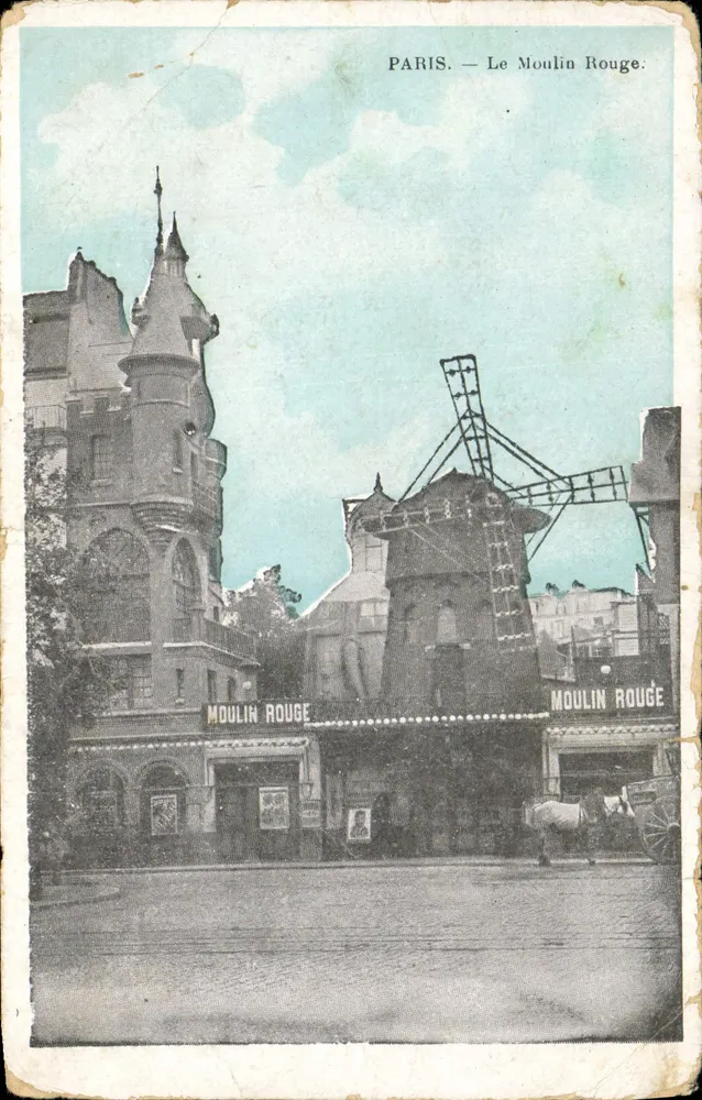 PARIS — Le Moulin Rouge: éditeur imprimeur non visible, n° de série non lisible - Recto