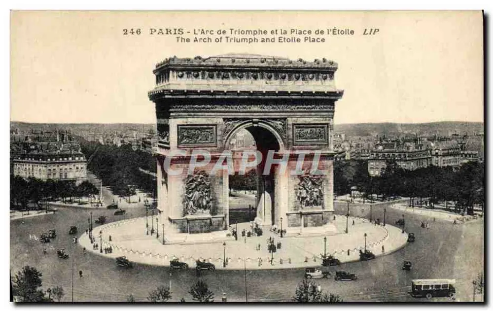 Paris - Der Triumphbogen und die Place de l'Étoile — LIP, Nr. 246 - Vorderseite