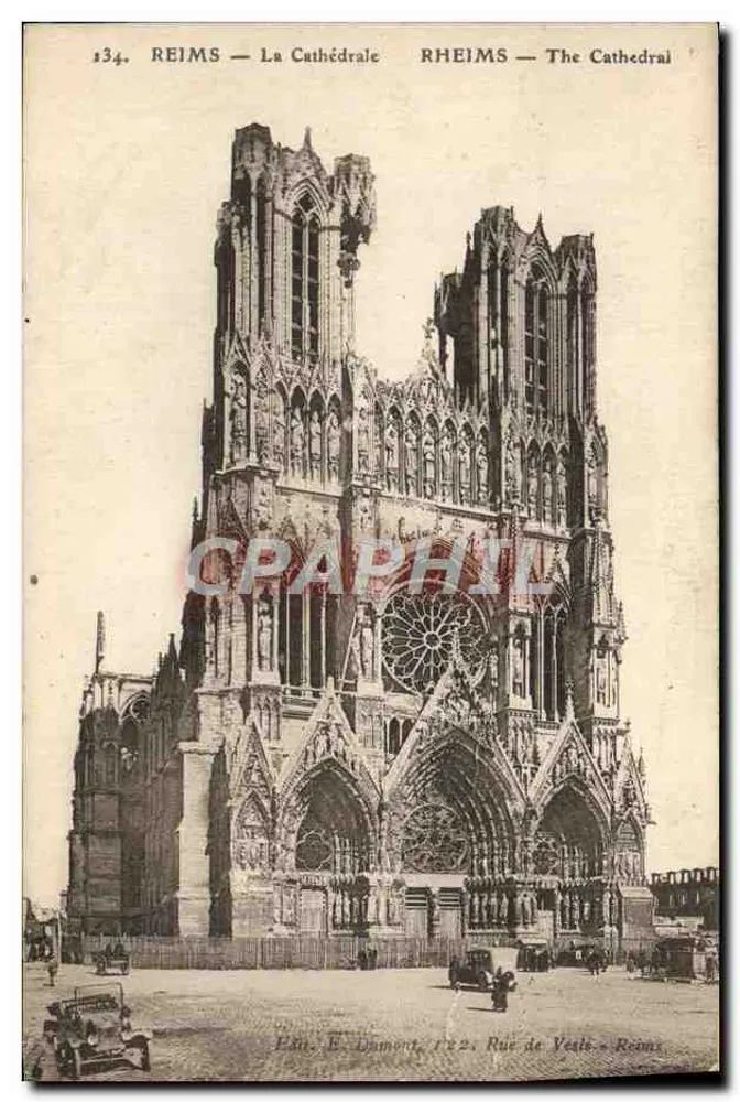 Reims — A Catedral — Éd. E. Dumort, 134, Rue de Vésale, Reims - Frente