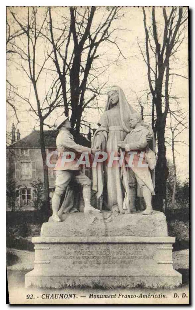 Chaumont — Französisch-Amerikanisches Denkmal — D. D. - Vorderseite