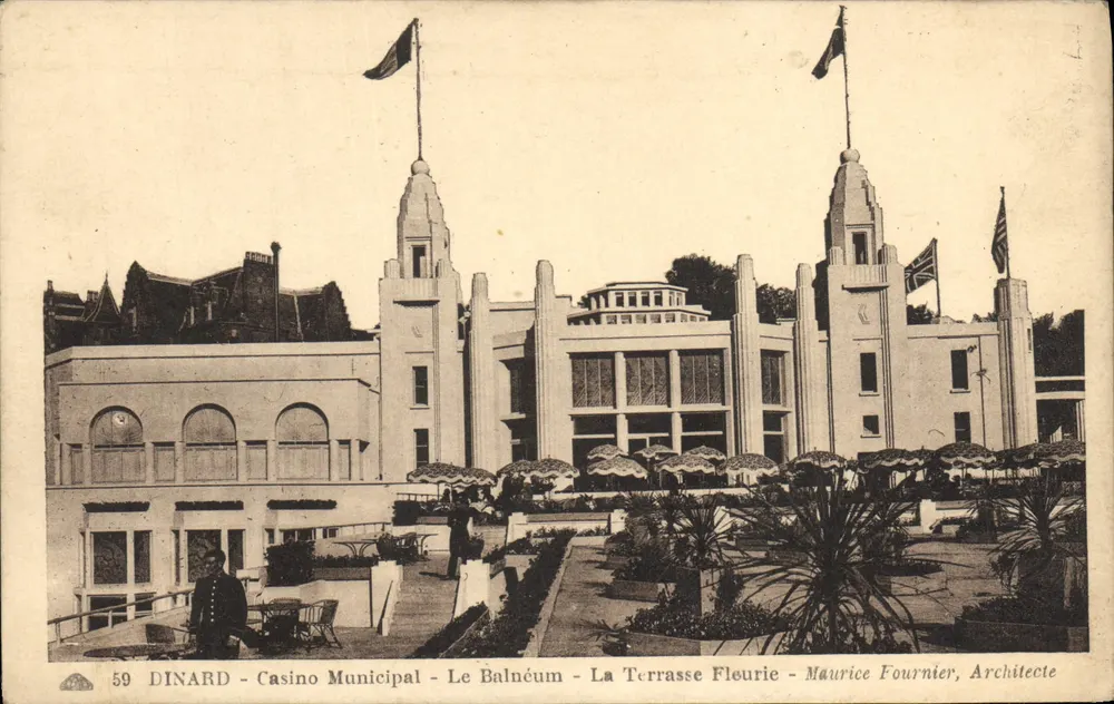 Dinard - Stadtcasino - Le Balnéum - La Terrasse Fleurie - Maurice Fournier, Architekt - Vorderseite