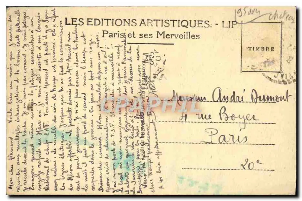 Chavaniac-Lafayette — Ansicht des Schlosses, in dem Lafayette geboren wurde — LIP - Rückseite