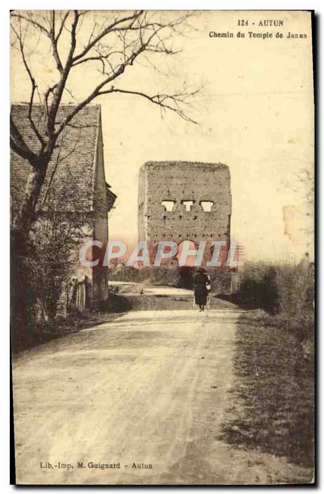 Autun — Caminho do Templo de Janans — Lib.-Imp. M. Guignard - Autun - Frente