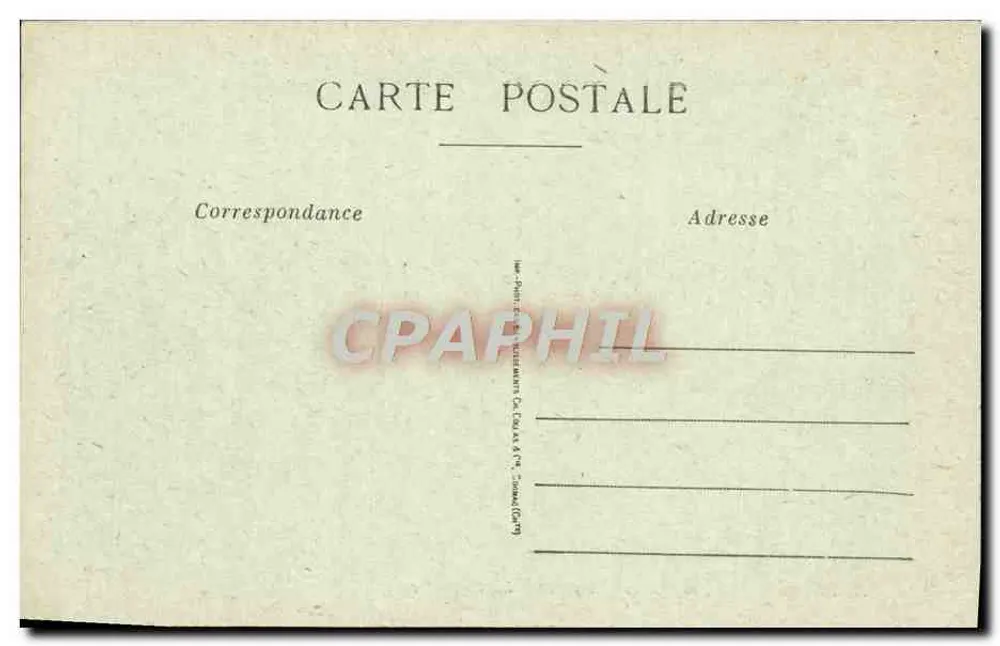 Châtelaillyon — Die Klippen der Boucholeurs an einem Sturmtag — R. Lergenin, Verlag, 66 rue des Merciers, La Rochelle - Rückseite