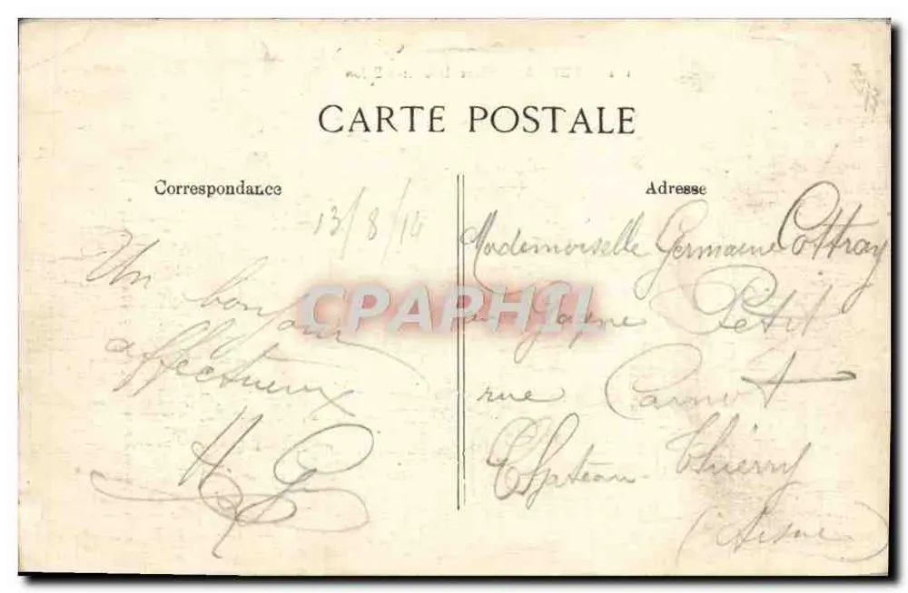 Reims — Place Drouet-d'Erlon — Editor B.D. n°182 - Verso