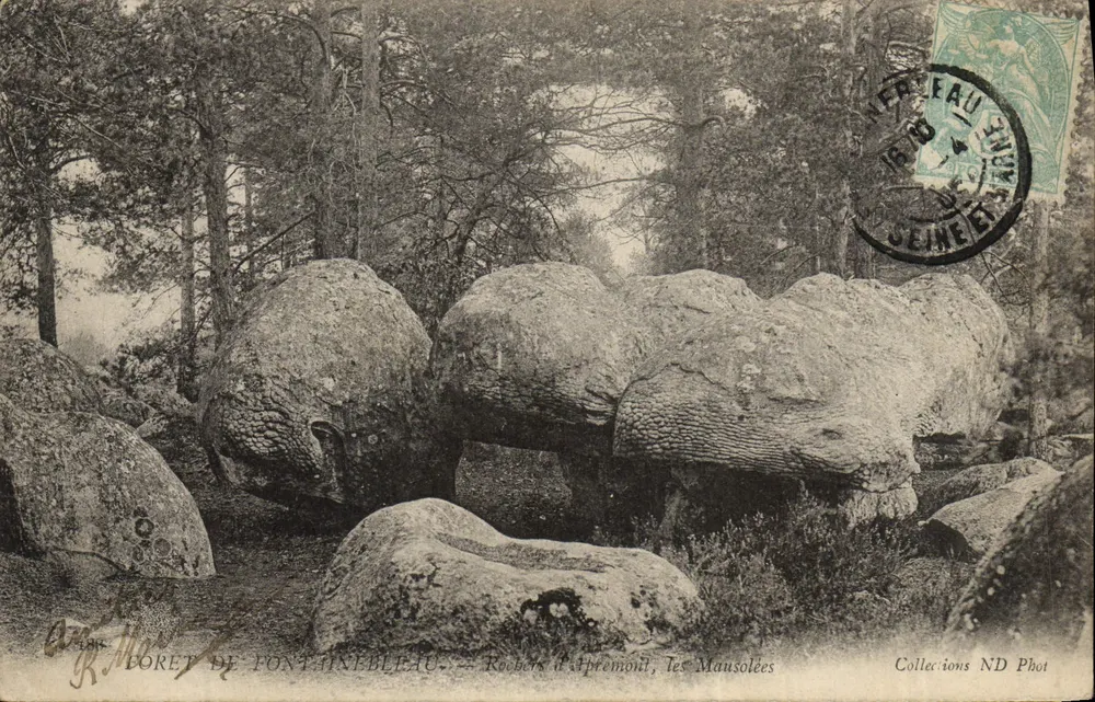 Fontainebleau-Forest — Felsen von Aprémont, Die Mausoleen — Sammlung ND Phot - Vorderseite