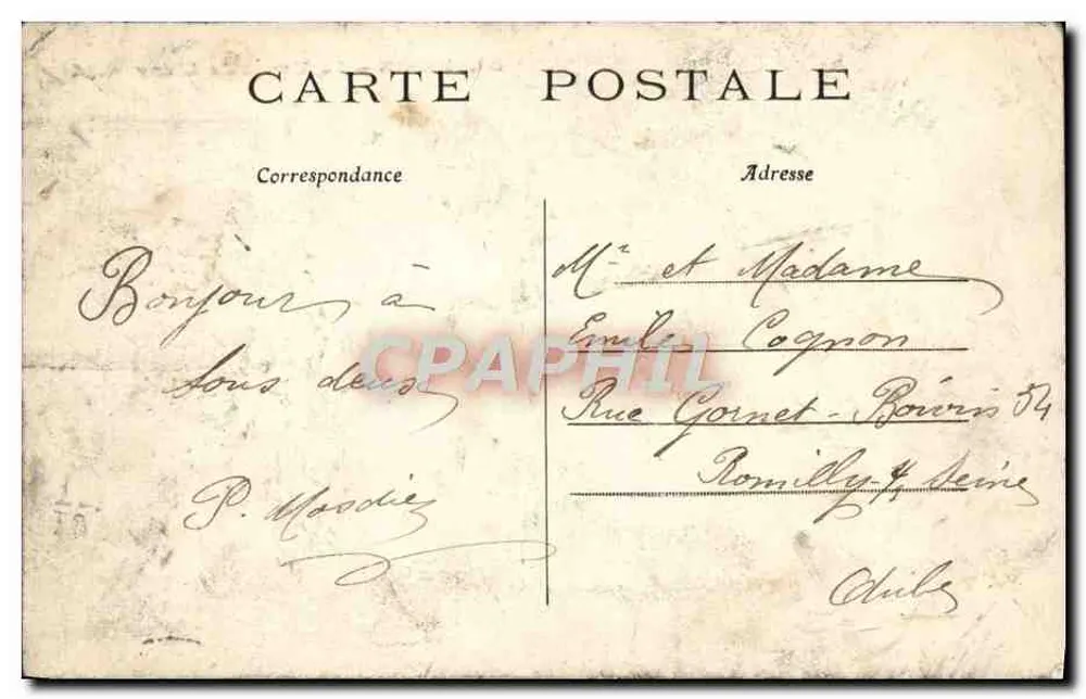 Paris — O Museu de Cluny — C.M. n°58 - Verso