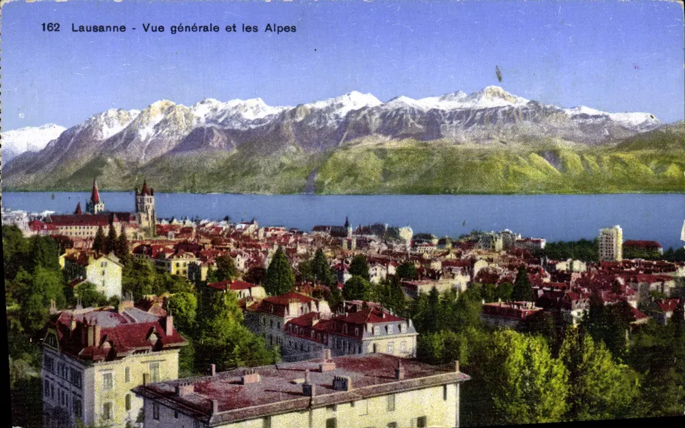 Lausanne - Allgemeiner Blick und die Alpen — CPHIL Genf-Ausgabe, Nr. 162 - Vorderseite