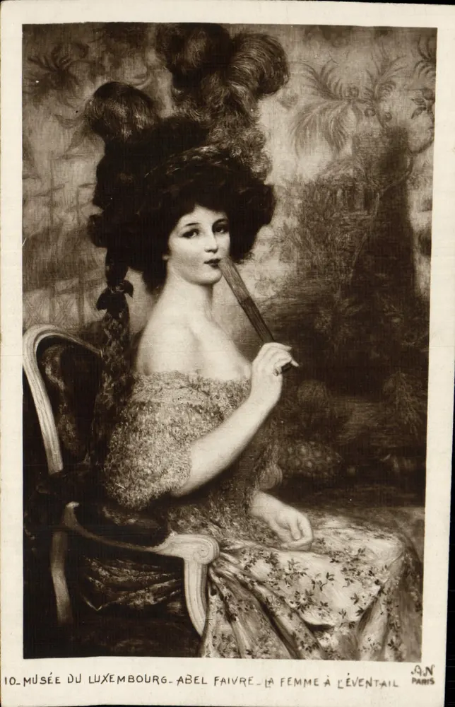 Die Frau mit dem Fächer — Musée du Luxembourg — Abel Faivre — A.N. Paris - Vorderseite