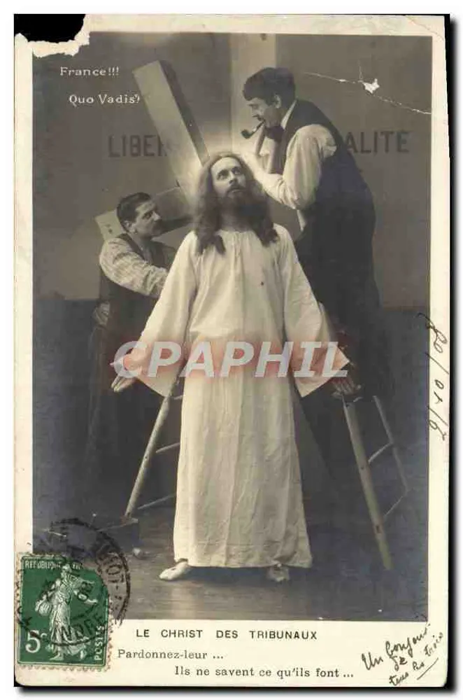 Der Christus der Gerichte — Verzeih ihnen ... Sie wissen nicht, was sie tun ... — Papier Guilleminot, Serie Nr. 760 - Vorderseite