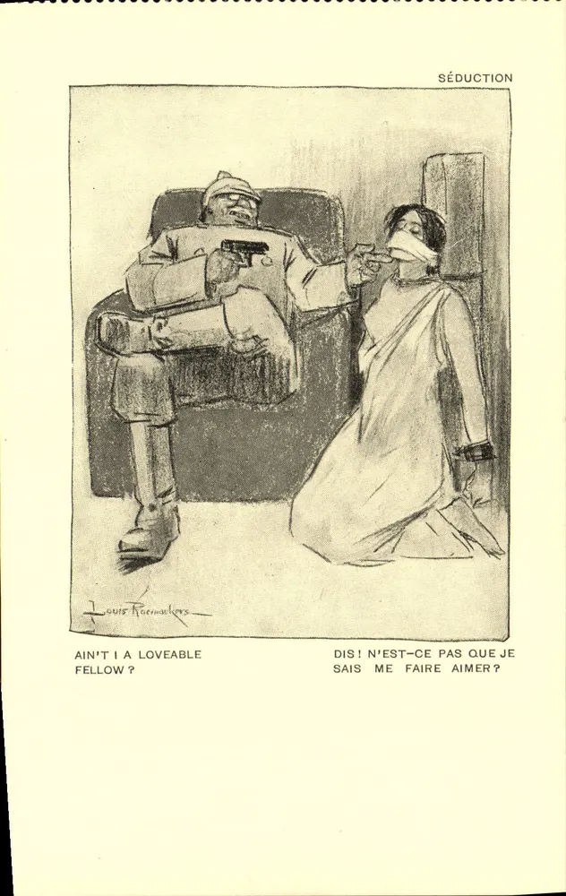 Seduction — Karikatur von Louis Raemaekers — für die Französische Rote Kreuz veröffentlicht - Vorderseite