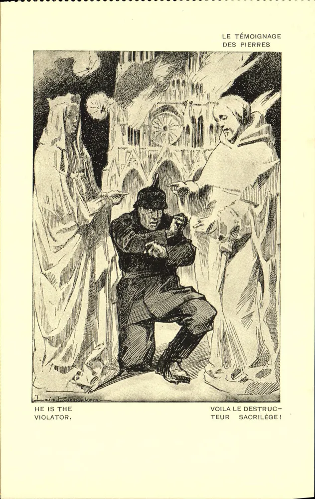 Das Zeugnis der Steine — Louis Rémond — antisemitische Karikatur - Vorderseite